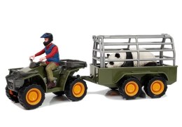 LEAN Toys Quad z Przyczepką Transporter Figurki Panda