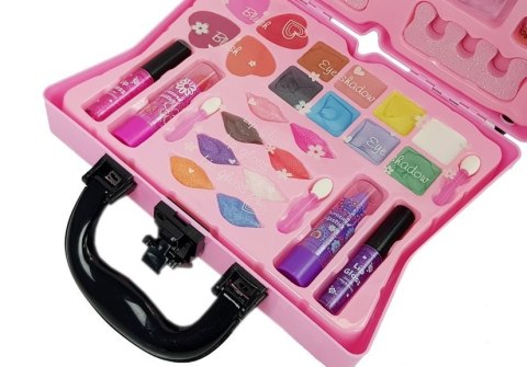 LEAN Toys Walizka Z Kosmetykami Dla Dziewczynek Cienie Do Powiek Lakiery Do Paznokci