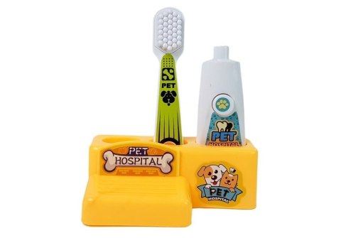 LEAN Toys Zestaw Małego Lekarza Dentysty Pies Szczoteczka Wyciskana Pasta do Zębów Dentysta