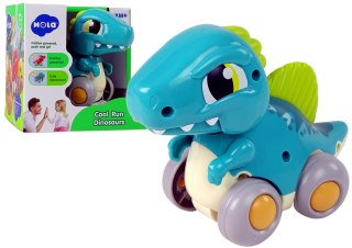 LEAN Toys Dinozaur Na Kółkach Niebieski Figurka Spinosaurus