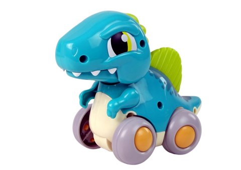 LEAN Toys Dinozaur Na Kółkach Niebieski Figurka Spinosaurus