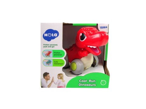 LEAN Toys Dinozaur Na Kółkach T-Rex Czerwony Figurka