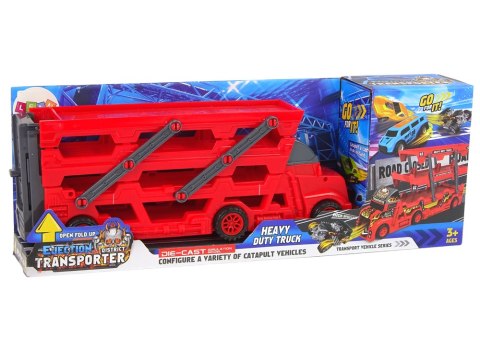 LEAN Toys Duże Auto Truck Laweta Rozkładana 3- Piętrowa z Wyrzutnią