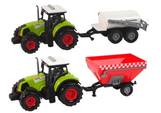 LEAN Toys Duży Traktor Światła LED Dźwięki 2 Maszyny Farm Set