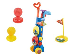 LEAN Toys Duży Zestaw Do Gry W Golfa Mini Golf + Wózek Golfowy