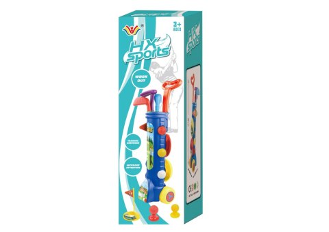 LEAN Toys Duży Zestaw Do Gry W Golfa Mini Golf + Wózek Golfowy