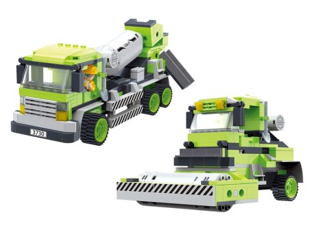LEAN Toys Duży Zestaw Klocków Betoniarka Walec 369 Elementów Budowa