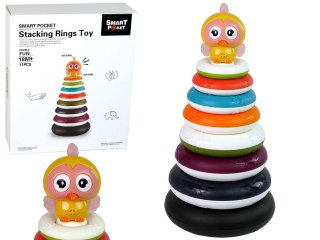 LEAN Toys Edukacyjna Piramidka z Obręczami Kółka Kaczuszka