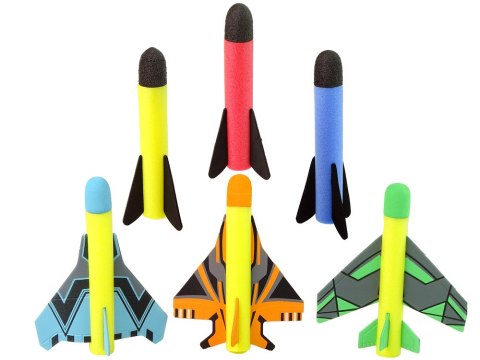 LEAN Toys Gra Wyrzutnia Katapulta Rakiet Piankowych Pompka