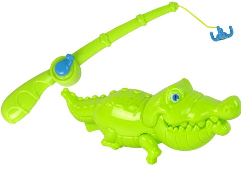 LEAN Toys Gra Zręcznościowa Zestaw Łowienie Rybek Wędka Rybki Krokodyl