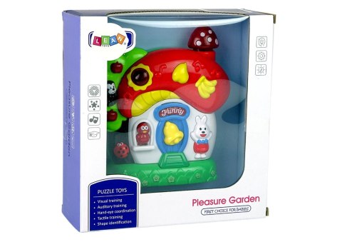 LEAN Toys Grający Muzyczny Domek Dla Niemowląt Zwierzątka