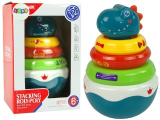 LEAN Toys Grzechotka Bańka Smok Kolorowe Obręcze