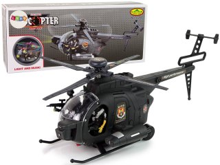 LEAN Toys Helikopter Wojskowy Skrzydła Światła Na Baterie