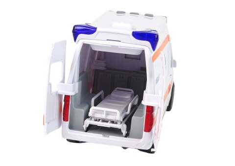 LEAN Toys Interaktywne Auto Karetka Ambulans + Nosze Światło Dźwięk