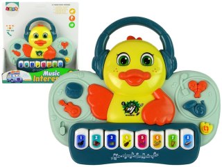 LEAN Toys Interaktywne Pianinko Kaczuszka DJ Dźwięk Instrumenty Muzyczne Melodie