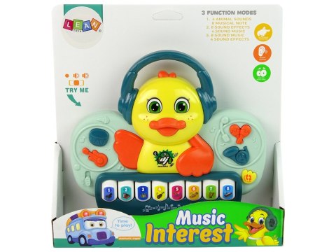 LEAN Toys Interaktywne Pianinko Kaczuszka DJ Dźwięk Instrumenty Muzyczne Melodie