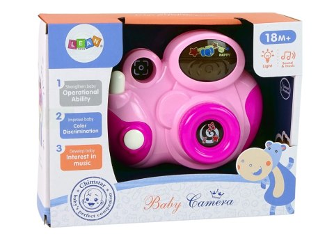 LEAN Toys Interaktywny Aparat Fotograficzny Dla Malucha Światło Dźwięk Różowy