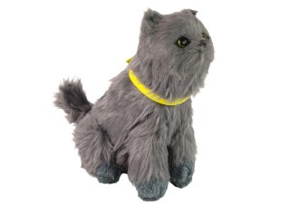 LEAN Toys Interaktywny Kot Kotek Pluszowy Miauczy Rusza Głową i Ogonem