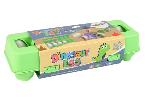 LEAN Toys Jaja Dinozaura Edukacyjny Sorter 12 Jaj Układanka Kształty