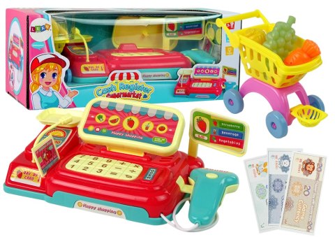 LEAN Toys Kasa Sklepowa Wózek Skaner Na Baterie
