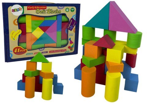LEAN Toys Klocki Piankowe Konstrukcyjne 41 Elementów Dla Dzieci