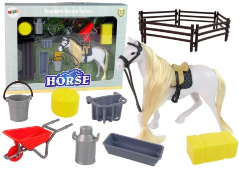 LEAN Toys Koń do Czesania Akcesoria Zagroda Siano Stajnia