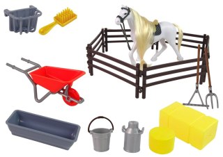 LEAN Toys Koń do Czesania Akcesoria Zagroda Siano Stajnia