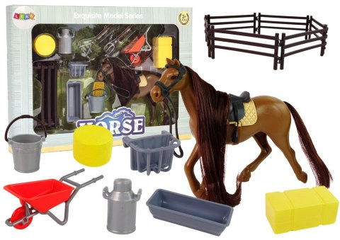 LEAN Toys Koń do Czesania Akcesoria Zagroda Siano Stajnia