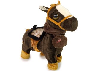 LEAN Toys Konik Maskotka Interaktywna Koń Brązowy Jasna Grzywa Muzyka