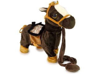 LEAN Toys Konik Maskotka Interaktywna Koń Brązowy Jasna Grzywa Muzyka