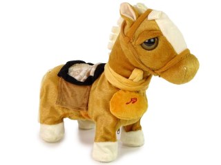 LEAN Toys Konik Maskotka Interaktywna Koń Jasnobrązowy Jasna Grzywa Muzyka