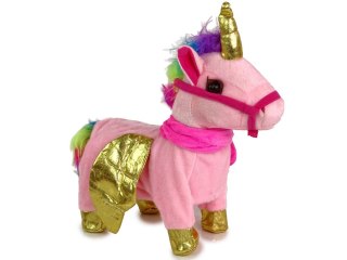 LEAN Toys Konik Maskotka Interaktywna Koń Różowy Złote Skrzydła Muzyka