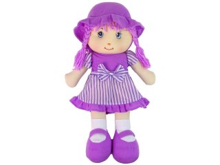 LEAN Toys Lalka Szmacianka Przytulanka Fioletowa W Paski 50 cm