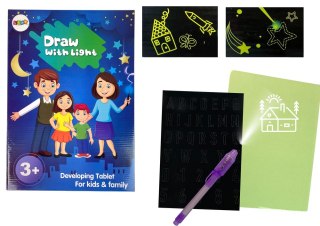 LEAN Toys Magiczny Tablet Do Rysowania Światłem Grafika Litery