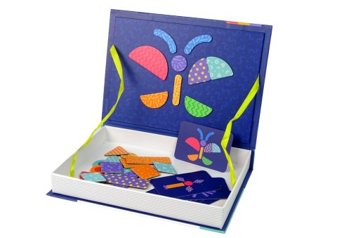 LEAN Toys Magnetyczna Układanka Edukacyjna Kształty 84 Magnesy Karty