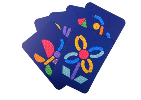 LEAN Toys Magnetyczna Układanka Edukacyjna Kształty 84 Magnesy Karty
