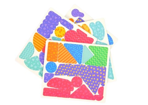 LEAN Toys Magnetyczna Układanka Edukacyjna Kształty 84 Magnesy Karty