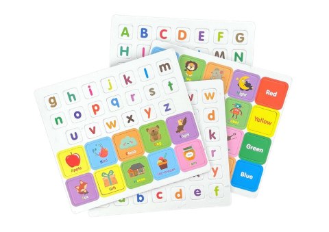 LEAN Toys Magnetyczna Układanka Książka Angielski Alfabet Obrazki