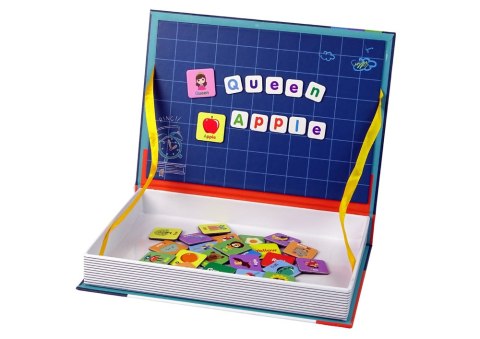 LEAN Toys Magnetyczna Układanka Książka Angielski Alfabet Obrazki