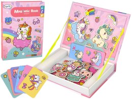 LEAN Toys Magnetyczna Układanka Książka Jednorożce Puzzle Karty