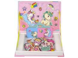 LEAN Toys Magnetyczna Układanka Książka Jednorożce Puzzle Karty