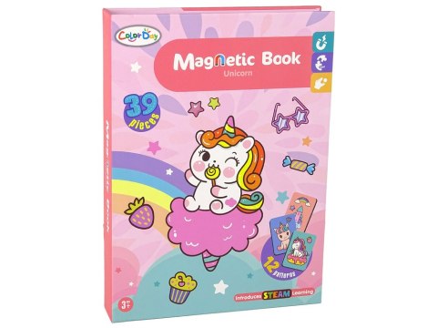 LEAN Toys Magnetyczna Układanka Książka Jednorożce Puzzle Karty