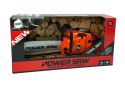 LEAN Toys Piła Łańcuchowa na Baterie Dla Majsterkowicza Pomarańczowa Dźwięk
