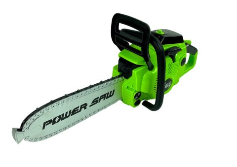 LEAN Toys Piła Łańcuchowa na Baterie Dla Majsterkowicza Zielona Dźwięk