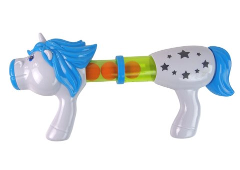 LEAN Toys Pistolet Wyrzutnia na Miękkie Kulki Jednorożec Niebieski Różowy