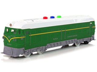 LEAN Toys Pociąg 1:32 Napęd Frykcyjny Na Baterie Dźwięk Światła Zielony