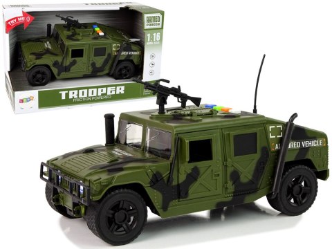LEAN Toys Pojazd Wojskowy Auto Z Napędem Frykcyjnym Światło Dźwięk