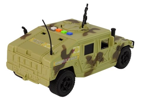 LEAN Toys Samochód Pojazd Wojskowy Napęd Frykcyjny Jasne Moro