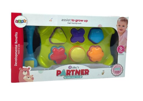LEAN Toys Sorter Edukacyjny Dwustronny Wbijanka Młotkiem Klocki Kształty