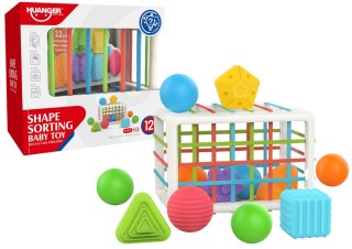 LEAN Toys Sorter Elastyczna Kostka Piłeczki Figury Dla Niemowląt
